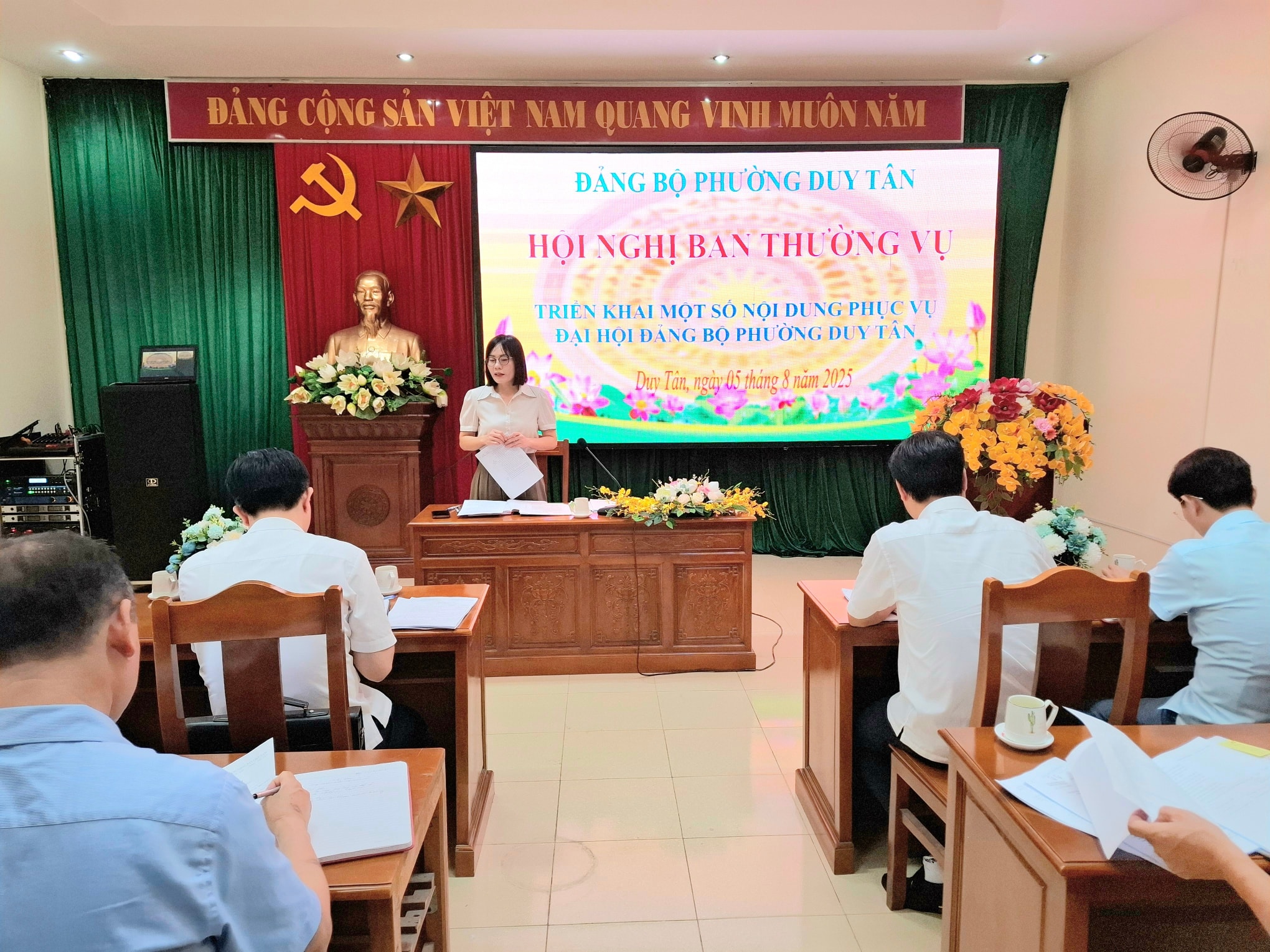 Đảng ủy phường Duy Tân tổ chức Hội nghị  BTV triển khai một số nội dung phục vụ Đại hội đảng bộ phường Duy Tân lần thứ I, nhiệm kỳ 2025 – 2030. 