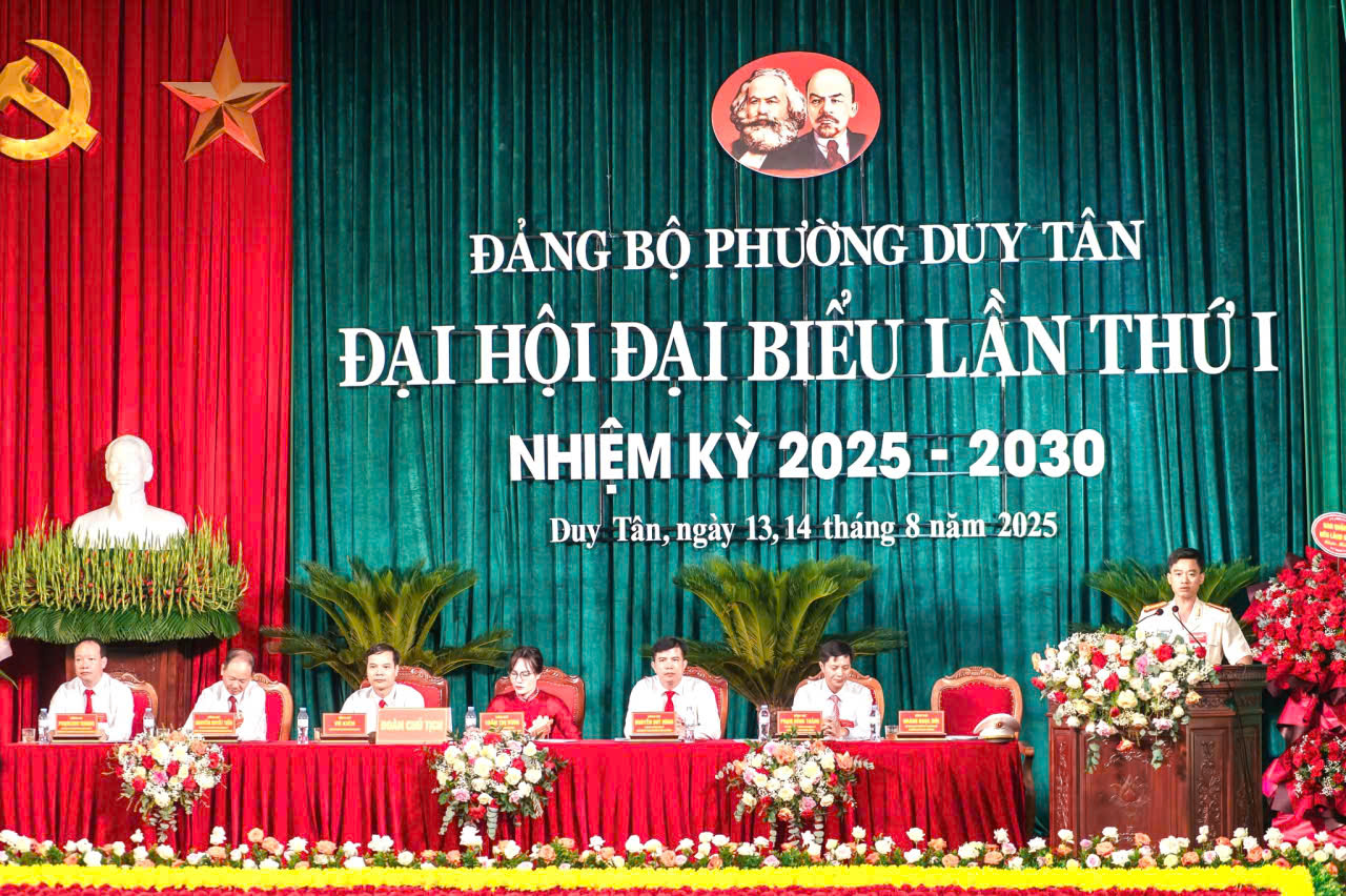 ĐẠI HỘI ĐẠI BIỂU ĐẢNG BỘ PHƯỜNG DUY TÂN LẦN THỨ I  – DẤU MỐC MỚI TRÊN CHẶNG ĐƯỜNG PHÁT TRIỂN